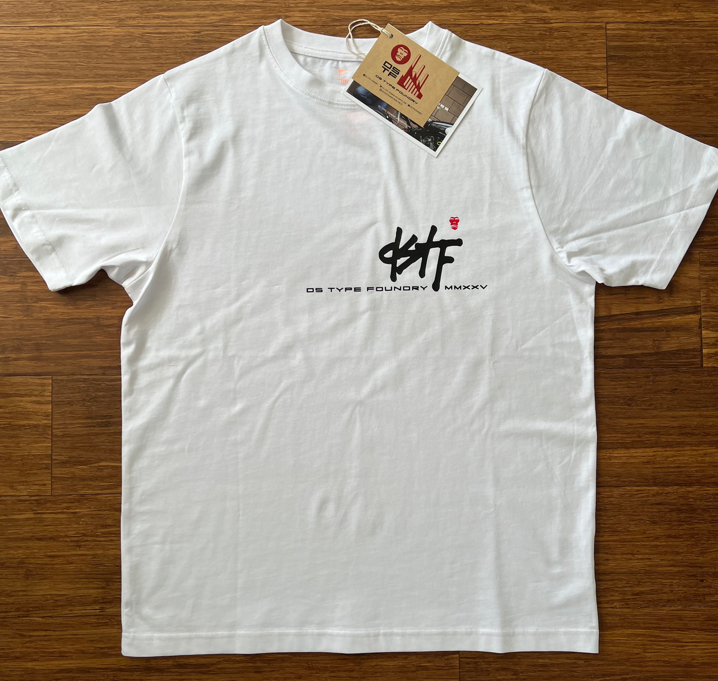 100347 DSTF script design white tee