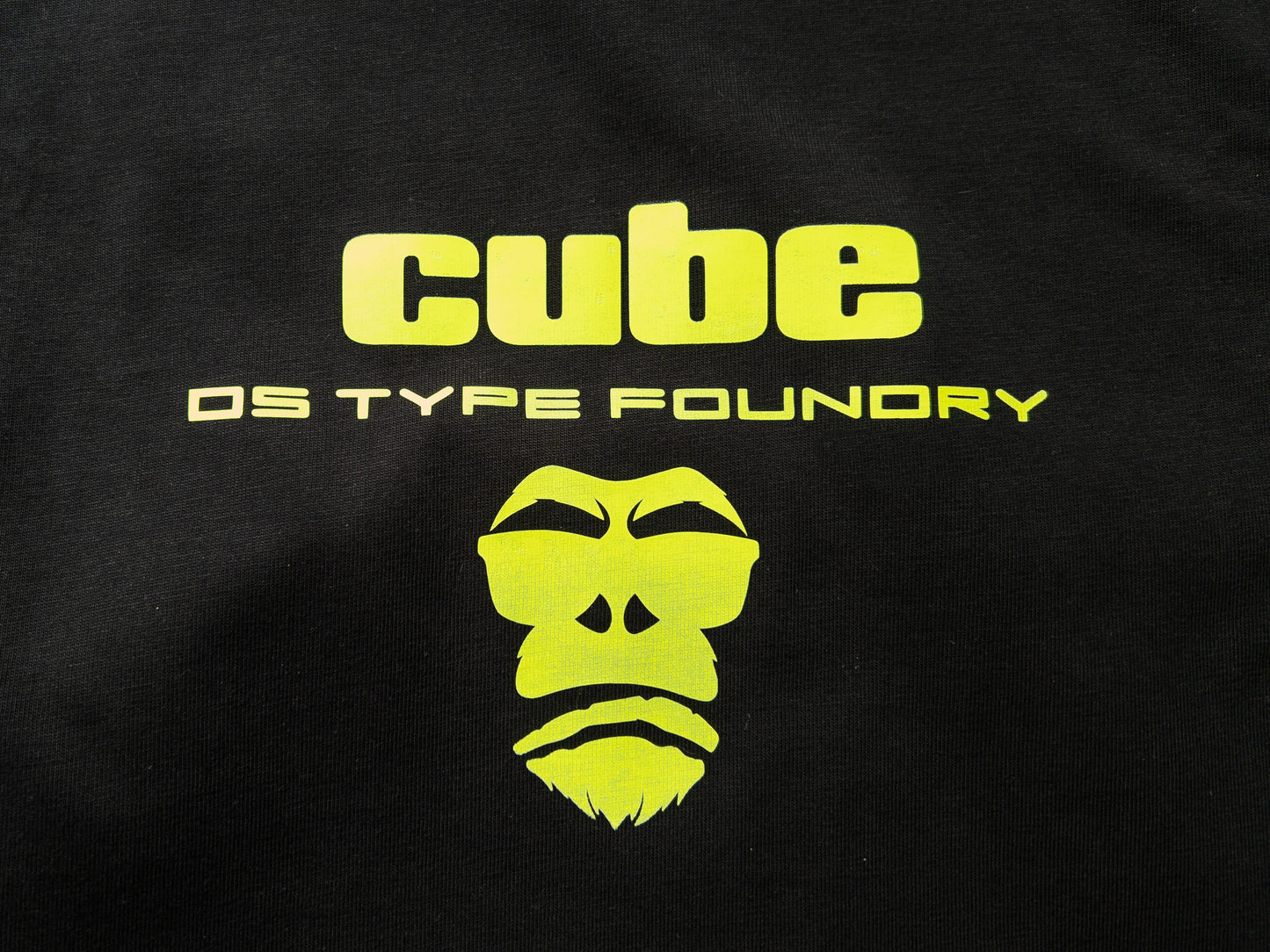 Neon Yellow Gorilla t-shirt in on Black 100% cotton Tee