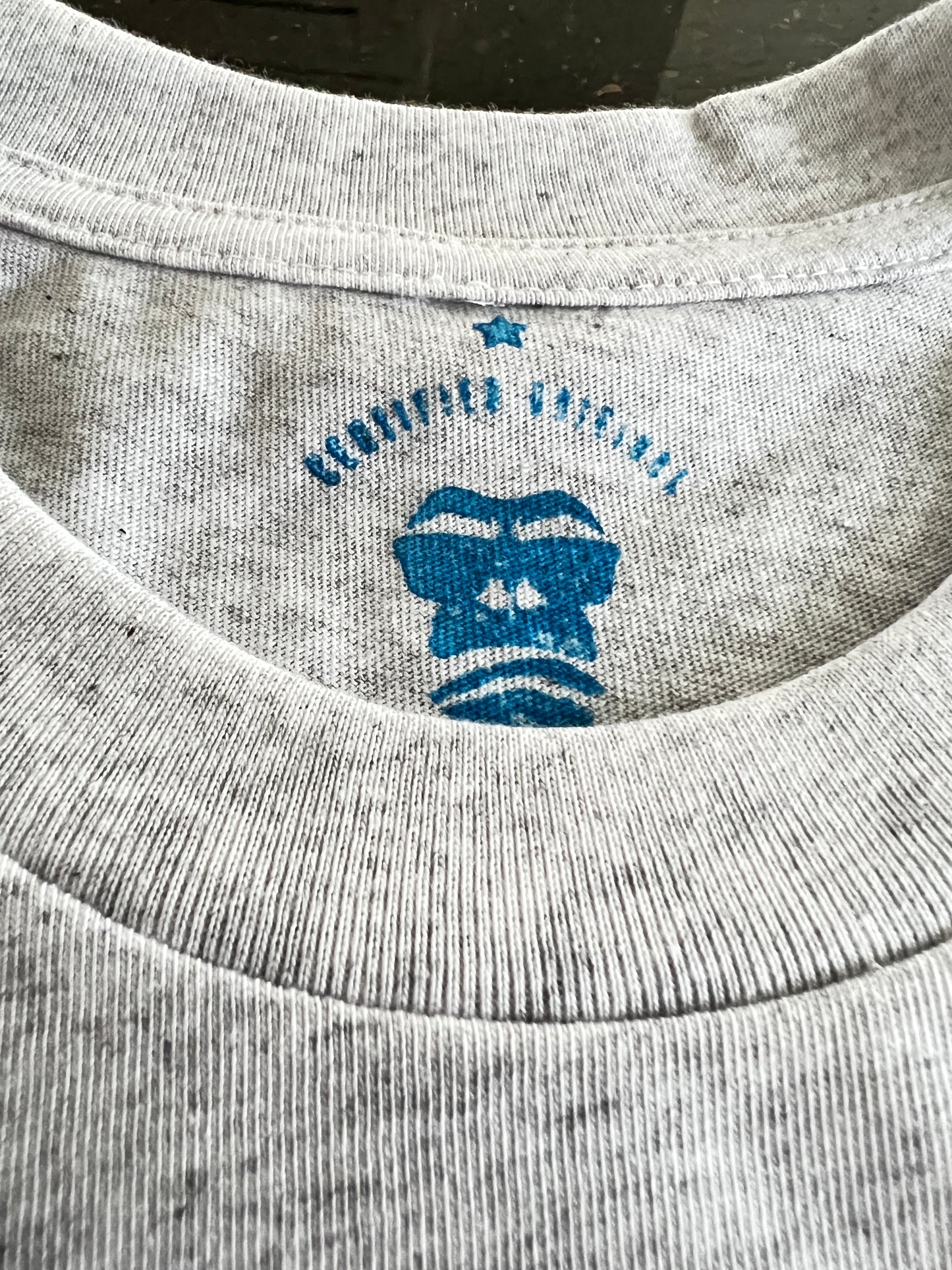 Foundry design in grey. 100% cotton Tee