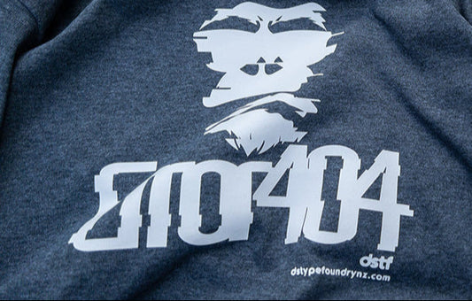 100335 Error404 with glitching gorilla in white on dark grey cotton t-shirt