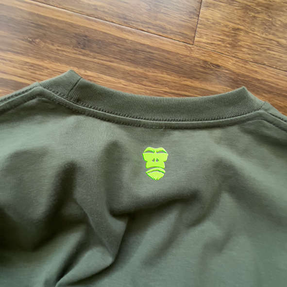 Gorilla Logo on back of collar