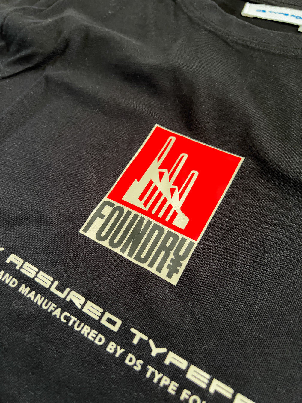 Foundry in red heavy weight cotton Tee